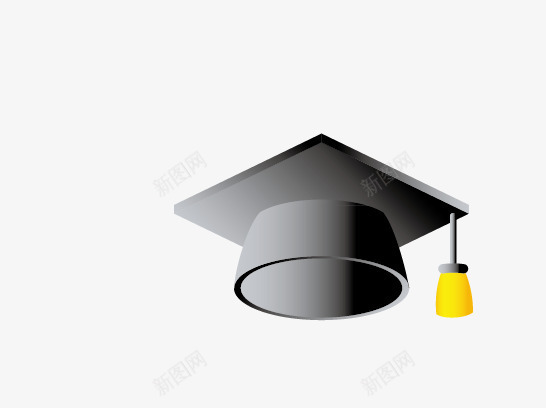 黑色学士帽png免抠素材_新图网 https://ixintu.com 卡通 学士帽 帽子 黑子