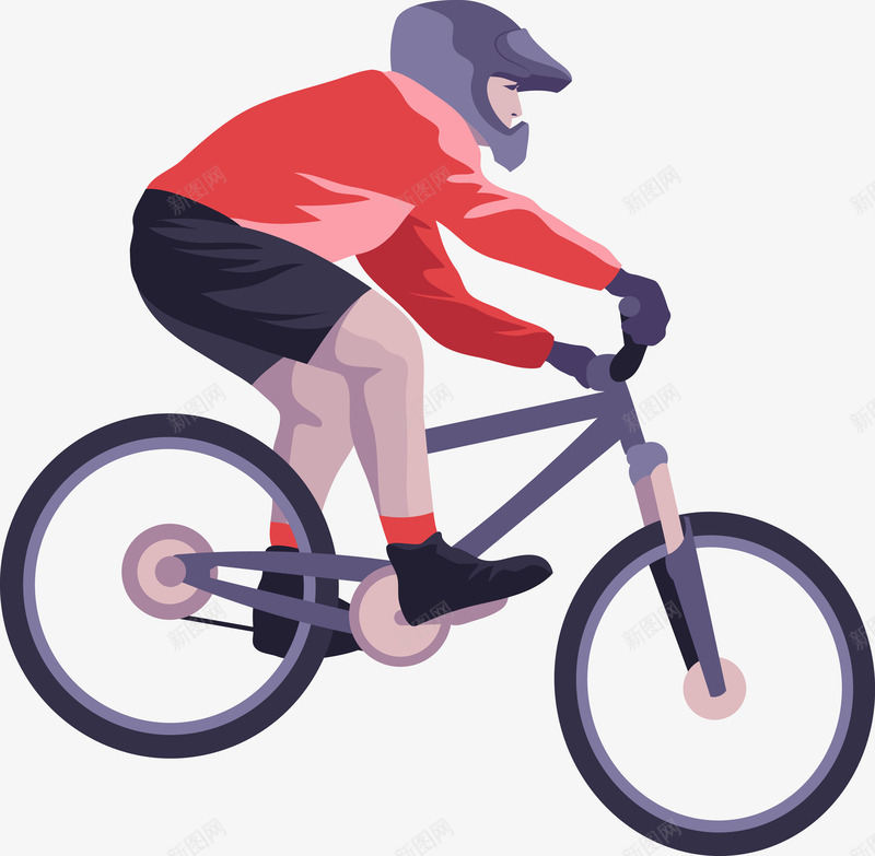 手绘专业自行车骑手矢量图eps免抠素材_新图网 https://ixintu.com 单车 卡通自行车 手绘自行车矢量 自行车 自行车手绘 非机动车 矢量图