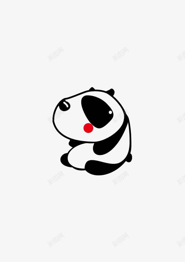 害羞熊猫矢量图eps免抠素材_新图网 https://ixintu.com 免费png手绘图 害羞 扁平 简约 矢量图