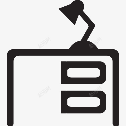 书桌家具灯办公室表设施概要图标png_新图网 https://ixintu.com Desk furniture lamp office table 书桌 办公室 家具 灯 表