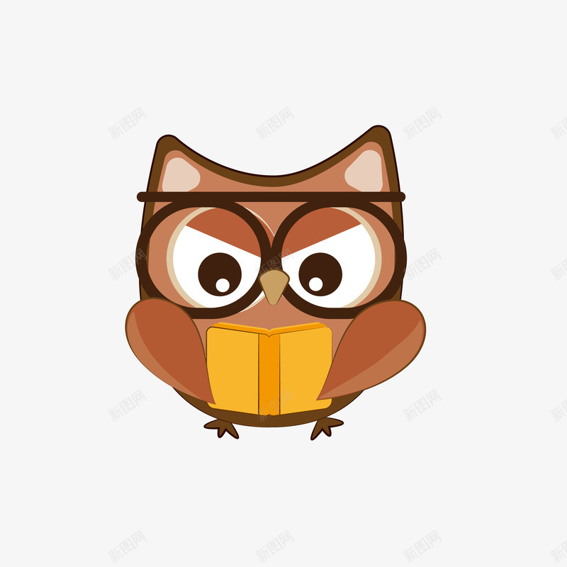 戴眼镜看书的猫头鹰矢量图eps免抠素材_新图网 https://ixintu.com 博士 博士猫头鹰 戴眼镜 猫头鹰 看书 看书的猫头鹰 矢量图
