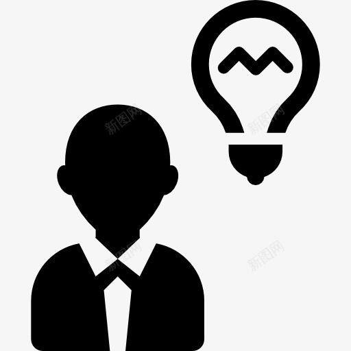 思想图标png_新图网 https://ixintu.com 上班族 人 发明 工人 思考 灯泡