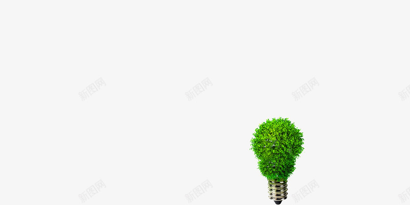 绿色植物灯泡装饰png免抠素材_新图网 https://ixintu.com 植物 灯泡 绿色 装饰