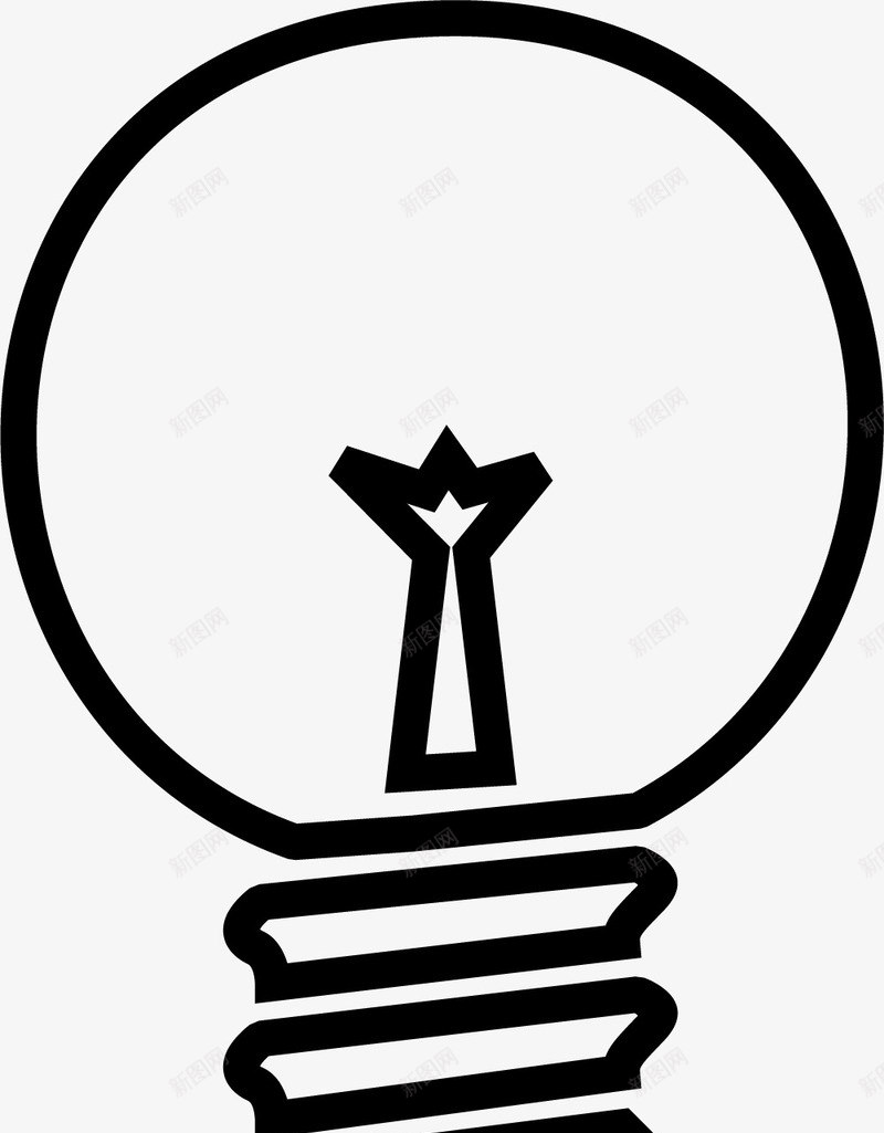 圆形电灯图标png_新图网 https://ixintu.com 卡通电灯 圆形 形状圆图案图标 灯泡 灯泡手绘 灯泡简笔 灯简笔画 简笔