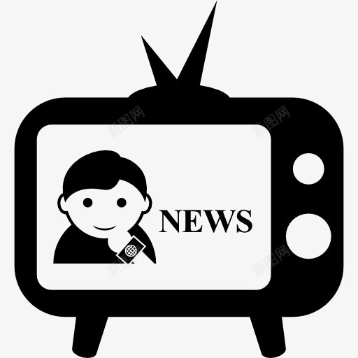 电视图标png_新图网 https://ixintu.com 工具和用具 新闻记者 电视台 监控屏幕 记者