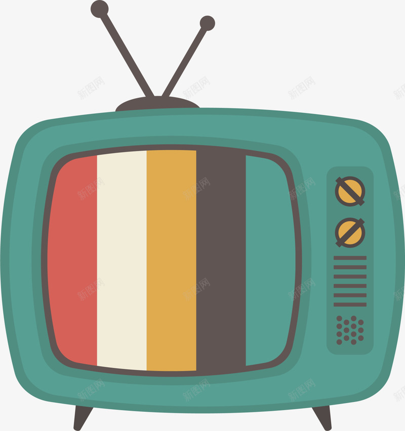 绿色卡通扁平电视机png免抠素材_新图网 https://ixintu.com TV 卡通电视 扁平电视机 绿色电视机 装饰图案 视频