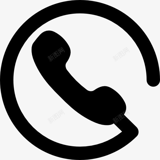 电话线图标png_新图网 https://ixintu.com 技术 有线电视 电话 电话听筒