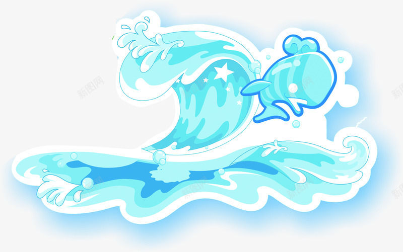 手绘卡通蓝色大海浪花png免抠素材_新图网 https://ixintu.com 卡通大海 卡通浪花 卡通蓝色 大海卡通 浪花 蓝色 蓝色卡通 蓝色大海