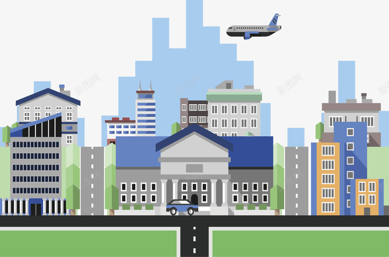 现代化城市建设规划png免抠素材_新图网 https://ixintu.com 城市 城市建筑 城市模型 城市规划 城市规划图 现代化 矢量png