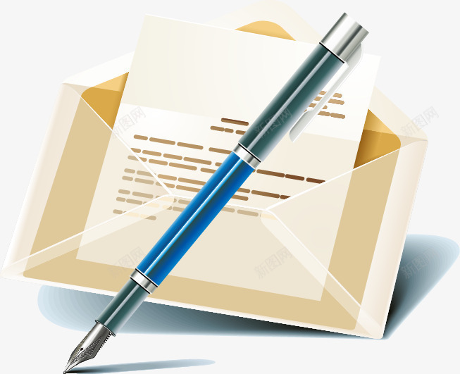手绘米色信纸钢笔图案png免抠素材_新图网 https://ixintu.com 信纸 图案 手绘 米色 钢笔