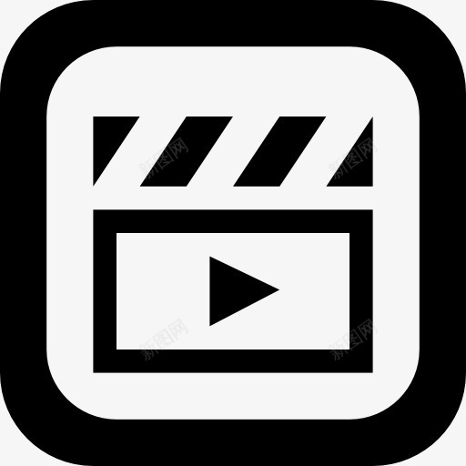 电影图标png_新图网 https://ixintu.com 多媒体接口 多媒体选项 播放按钮 电影 电影院 视频播放器