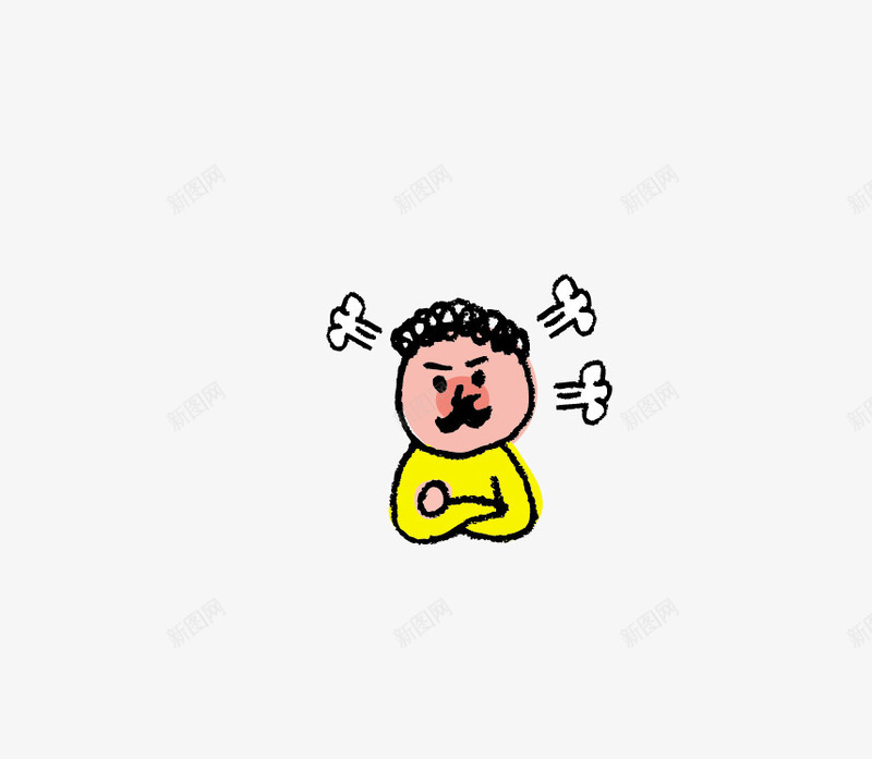呆萌小老头png免抠素材_新图网 https://ixintu.com 卡通人物 卡通的动物 手账贴图 网页