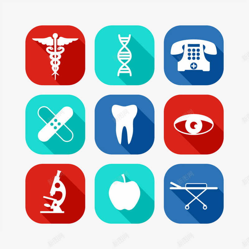 门诊卡通标志图标png_新图网 https://ixintu.com 创可贴 创意 图标 显微镜 标志 标志图标 牙齿 设计