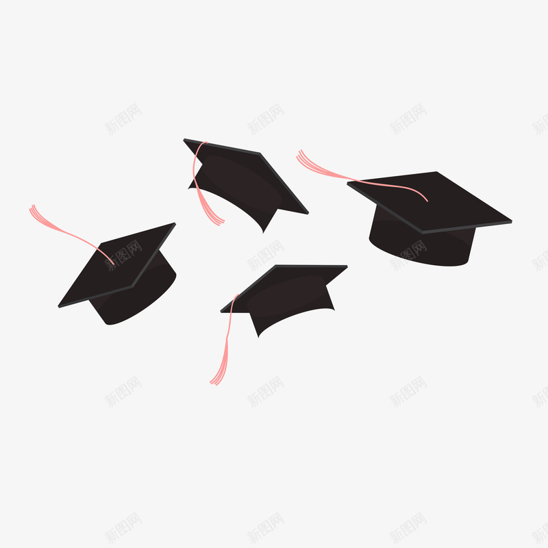 黑色学士帽png免抠素材_新图网 https://ixintu.com 学士帽 帽子 装饰 黑帽子