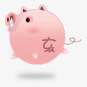 可爱粉色小猪图标png_新图网 https://ixintu.com 可爱 粉色