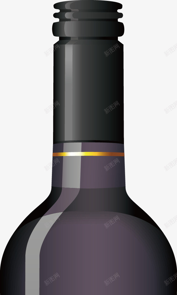 红酒瓶装饰png免抠素材_新图网 https://ixintu.com 红酒瓶 红酒瓶装饰设计 装饰设计矢量