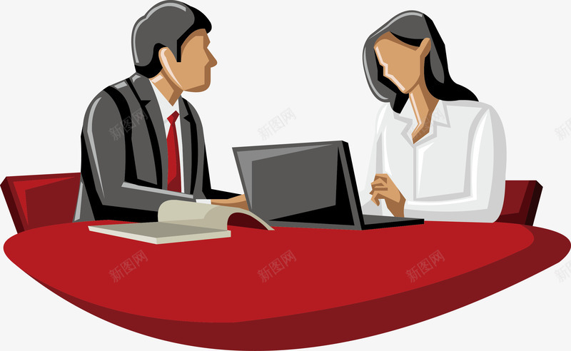 PPT卡通人物png免抠素材_新图网 https://ixintu.com PPT素材 上班族 会议 办公 卡通 商务团队 扁平化 职场