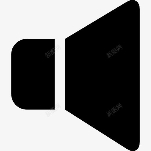 扬声器黑色剪影图标png_新图网 https://ixintu.com 功放 喇叭 工具 工具和器具 轮廓工具 音乐 音响 黑