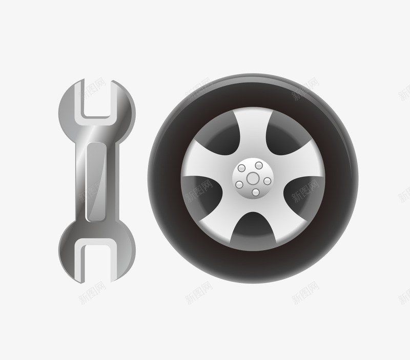 卡通汽车维修图标png_新图网 https://ixintu.com 交通工具 卡通 手绘 矢量汽车 线描汽车 维修