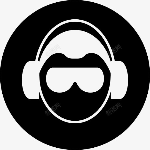 保护人的头图标png_新图网 https://ixintu.com 人 保护 保护你自己 头 眼镜 耳羽