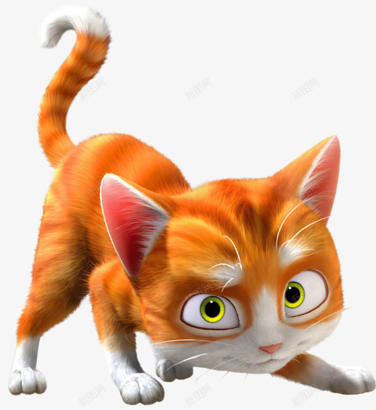 黄色卡通猫咪png免抠素材_新图网 https://ixintu.com 卡通 手绘 猫咪 黄色
