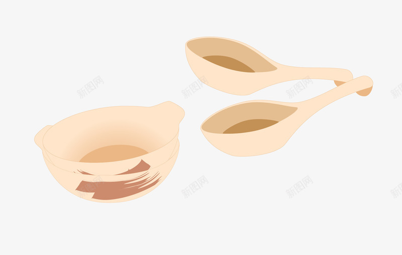 卡通餐具png免抠素材_新图网 https://ixintu.com 卡通餐具 水瓢 矢量餐具 碗 餐具 高清餐具