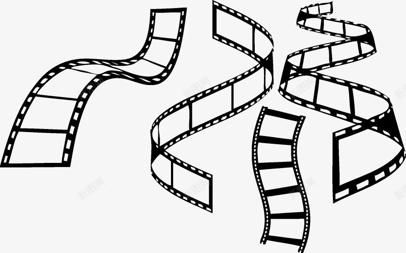 电影胶片矢量图ai免抠素材_新图网 https://ixintu.com 褰曞儚甯 鐢靛奖 鑳剁墖 鑳跺嵎 鑳跺甫 矢量图