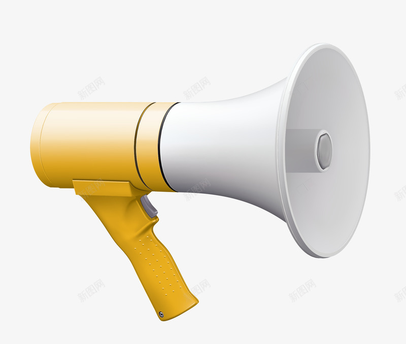 卡通黄色喊话喇叭png免抠素材_新图网 https://ixintu.com 传声筒 喇叭 喊话喇叭 广播喇叭 彩色喇叭 扩音器 扬声器