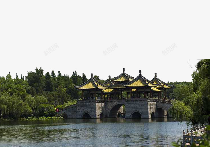 阳光沐浴下的五亭桥png免抠素材_新图网 https://ixintu.com 五亭桥 古代 地标 建筑 扬州 桥梁 沐浴 瘦西湖 阳光