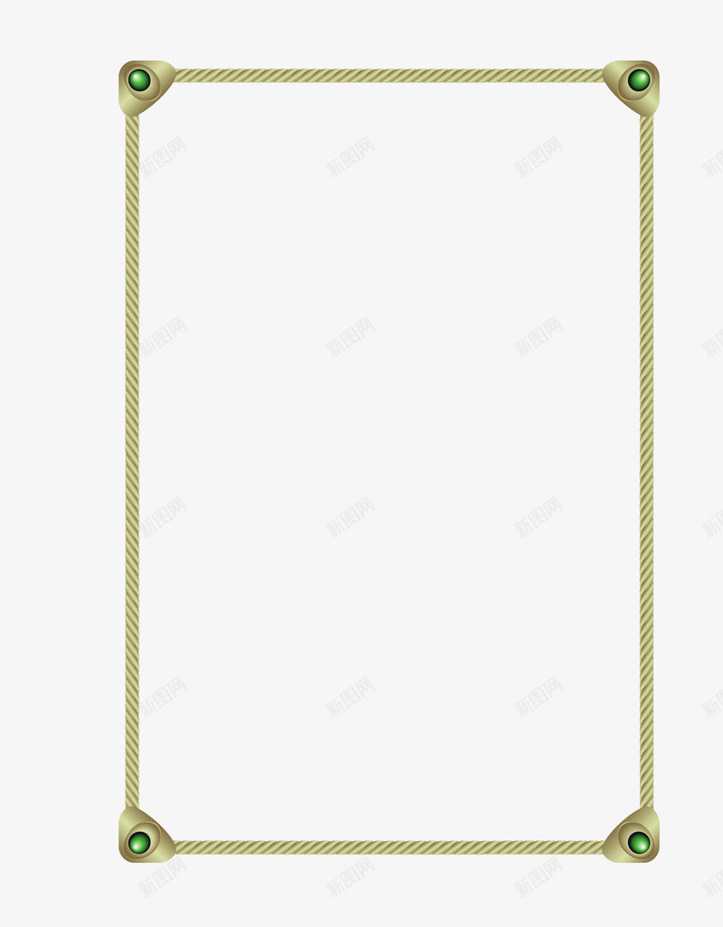 绳索边框png免抠素材_新图网 https://ixintu.com 矢量边框 绳子 绳索边框 边框