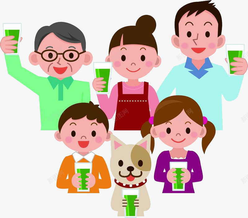 众多人物喝饮料png免抠素材_新图网 https://ixintu.com 凉爽 卡通手绘 口渴 喝 水 清爽 饮料