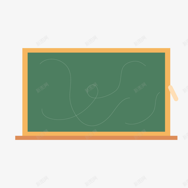 绿色卡通黑板png免抠素材_新图网 https://ixintu.com 卡通黑板 文案背景 绿色黑板 背景装饰