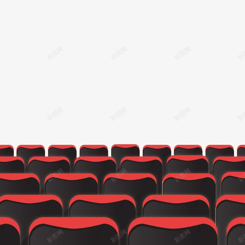 电影院放映厅png免抠素材_新图网 https://ixintu.com 座椅 影厅 电影院 观影厅