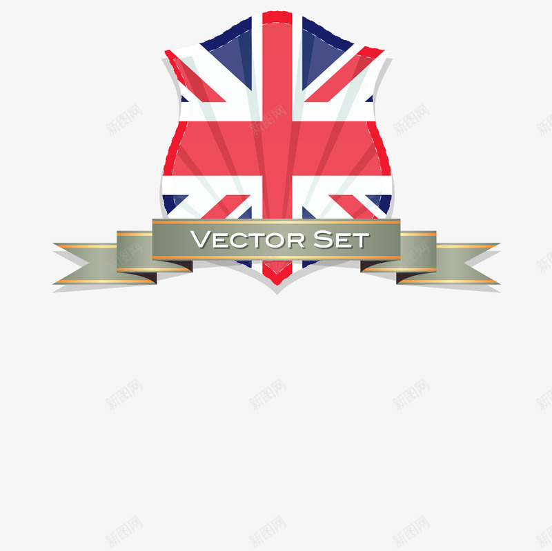 英国国旗徽章png免抠素材_新图网 https://ixintu.com 国旗 旗子 矢量旗子 红色 英伦 英国国旗 英国旗 蓝色