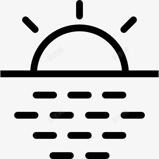黎明和海图标png_新图网 https://ixintu.com sunbean 天 日出 自然 阳光