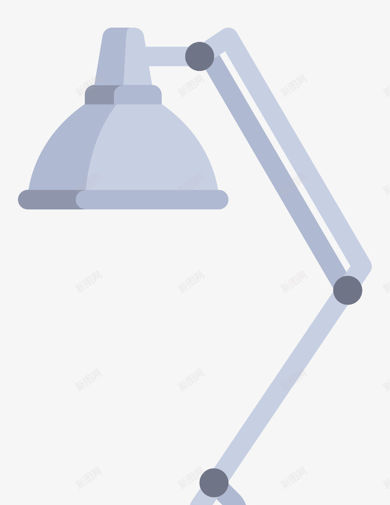 灰色的台灯png免抠素材_新图网 https://ixintu.com 光 创意 台灯 扁平化 灯泡 设计感