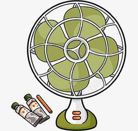 绿色动漫风扇造型png免抠素材_新图网 https://ixintu.com 绿色 造型 风扇