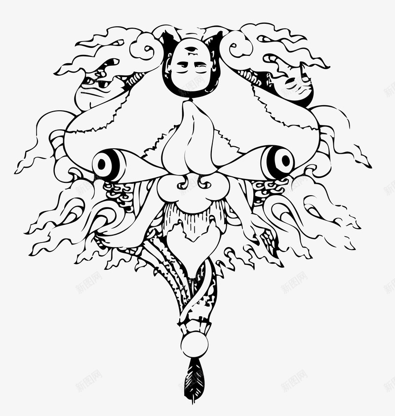 藏族文化png免抠素材_新图网 https://ixintu.com 线描图案 藏文化 藏族 藏族图案 藏族文化