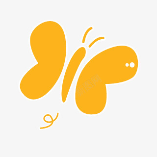 橘色蝴蝶卡通图png免抠素材_新图网 https://ixintu.com 卡通 蝴蝶