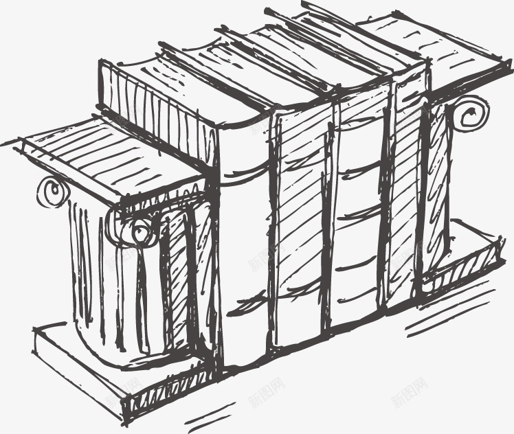 线描书png免抠素材_新图网 https://ixintu.com 线描书