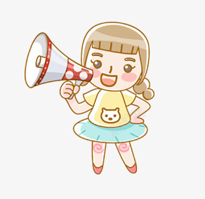 可爱卡通喇叭女孩png免抠素材_新图网 https://ixintu.com 卡通 可爱 喇叭 女孩 手绘