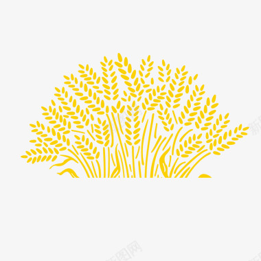 成熟小麦粮食农产品图标矢量图图标