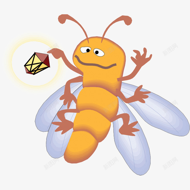 卡通提着灯笼的萤火虫png免抠素材_新图网 https://ixintu.com 儿童 卡通 卡通萤火虫 咧嘴 插画 昆虫 灯笼 翅膀 萤光 萤火虫