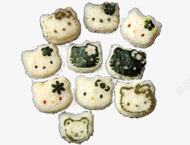 糯米海苔猫咪寿司装饰png免抠素材_新图网 https://ixintu.com 寿司装饰 海苔 猫咪 糯米