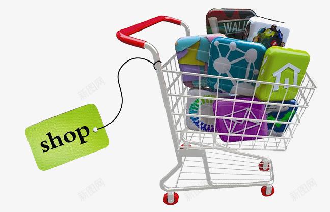 装满购物车png免抠素材_新图网 https://ixintu.com sho shop 买东西 加入购物车 提前购