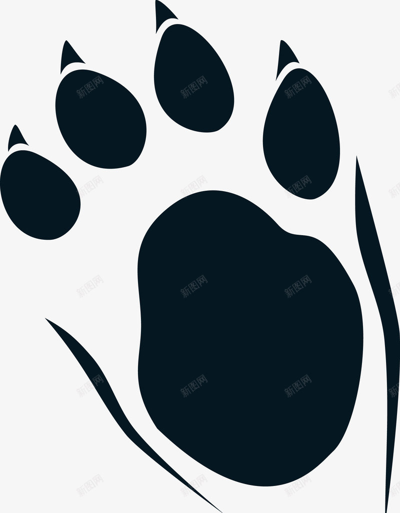 卡通黑色猫爪印png免抠素材_新图网 https://ixintu.com 卡通 卡通猫爪印 爪印 猫 猫咪 猫爪 猫爪印 黑色
