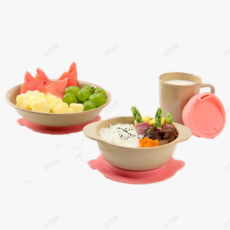 碗和杯子png免抠素材_新图网 https://ixintu.com 产品实物 厨房用品 吃饭 塑料 杯子 生活用品 碗和杯子 碗托 装水果 装饭菜 餐具