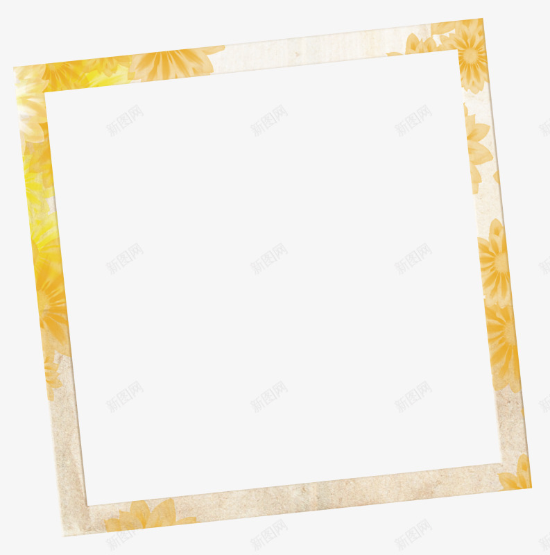 花纹边框png免抠素材_新图网 https://ixintu.com 唯美 手绘 正方形 花纹 边框