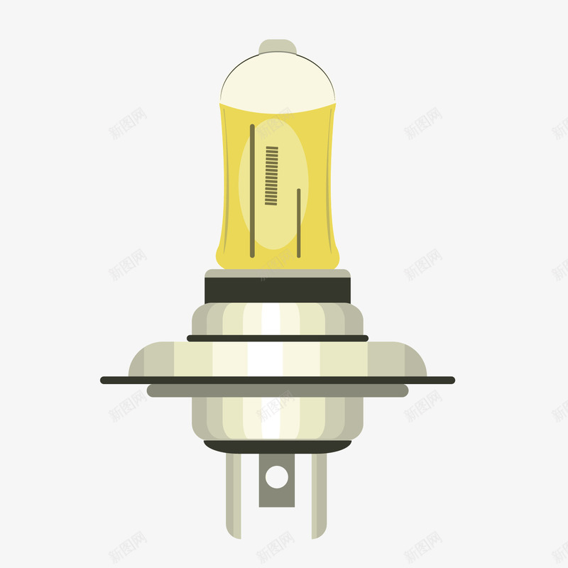 汽车用电灯泡png免抠素材_新图网 https://ixintu.com 汽车 照明 电灯泡 金属