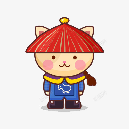 穿官服的猫咪png免抠素材_新图网 https://ixintu.com 官服 戴帽子 猫咪 穿官服 红色